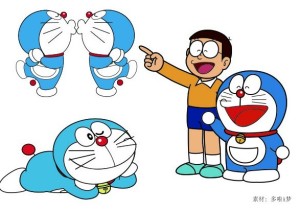 Vector Cartoon Doraemon and Nobi Nobita Illustration