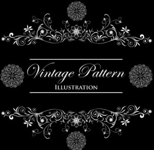 Vintage Floral Pattern Vector Background 05