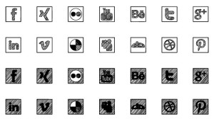 Sketched Social Icon Set (CSS Font Ready)