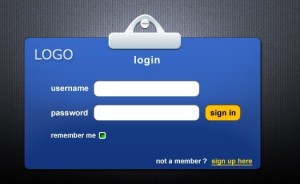 Corporate Identity-Like Login GUI PSD