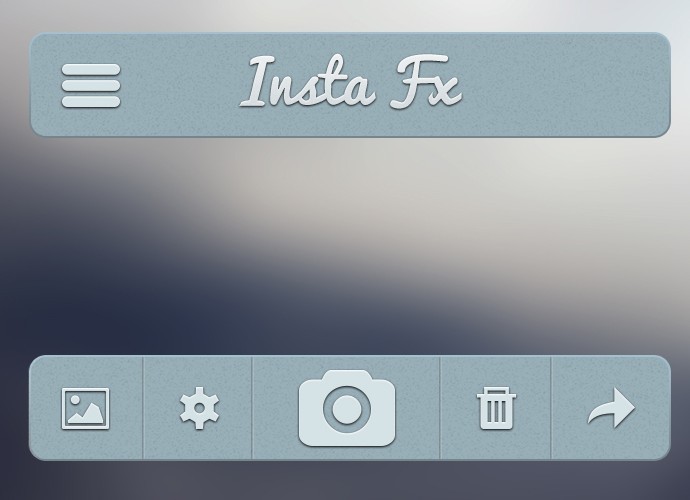 Gray-Blue App User Interface PSD