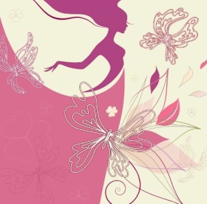 Vector Abstraction Flower Woman 03