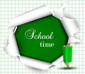 Vector Cartoon School Time Elements 01