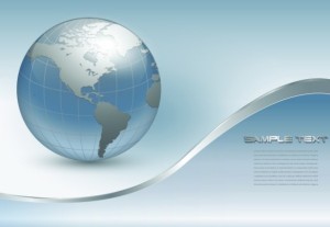 Vector Silver Earth with Wave Background 03