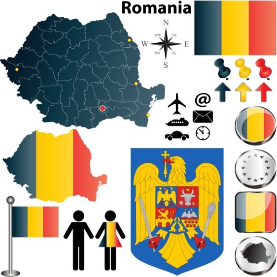 Vector Romania Information Graphic Elements