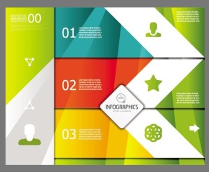 Vector Colorful Inforgraphic Step Circle Elements 02