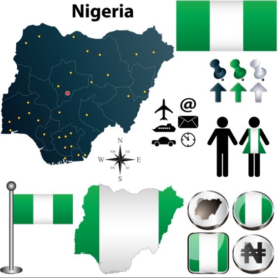 Vector Nigeria Information Graphic Elements