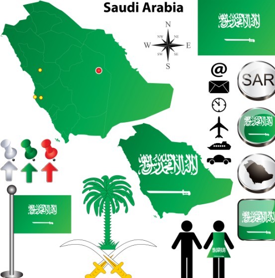 Vector Saudi Arabia Graphic Elements