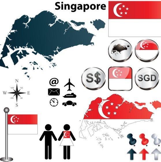 Vector Singapore Information Graphic Elements