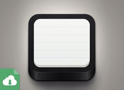 3D NoteBook App Icon PSD