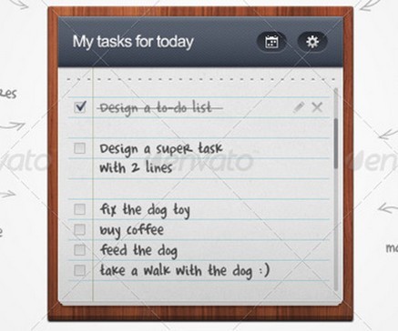 To Do List App UI PSD