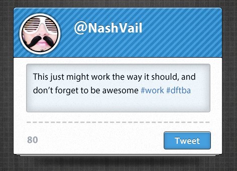 Twitter Tweet Box Interface PSD