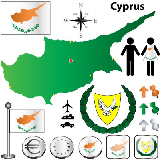 Vector Cyprus Information Graphic Elements