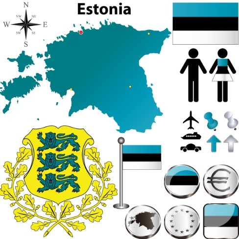 Vector Estonia Information Graphic Elements