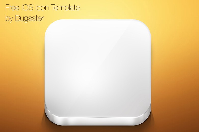 3D Sleek iOS App Icon PSD Template