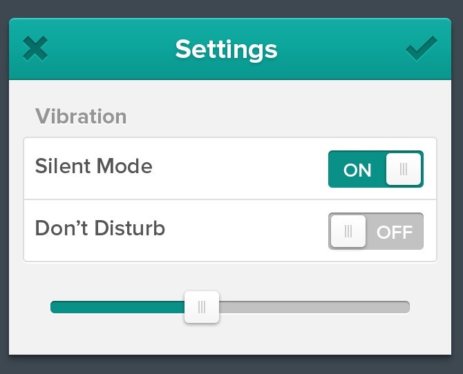 Green Settings GUI PSD For Mobile