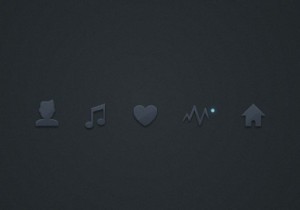 Dark Noise Mobile Icons PSD