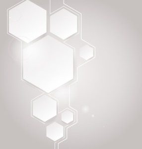 Simple White Hexagon Abstract Vector Background