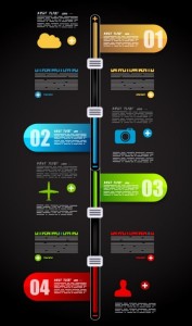 Dark Vector Infographic Data Display Elements 01