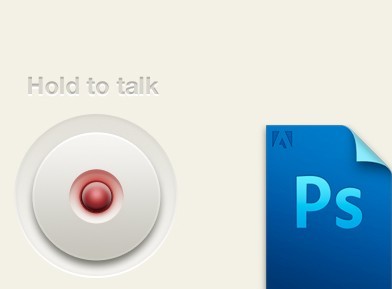 Hold To Talk Button PSD