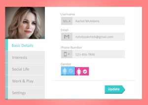 Profile Tabs PSD GUI