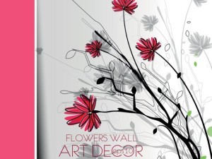 Classical Hand-Drawn Vector Flower Wall Background 01