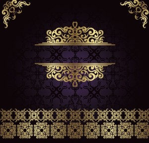 Golden Royal Floral Pattern Background Vector 01