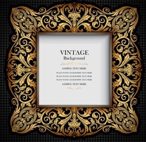 Vector Noble Floral Border and Frame 01