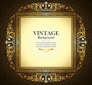 Vector Noble Floral Border and Frame 04