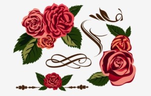 Classical Hand-Drawn Vector Rose 01