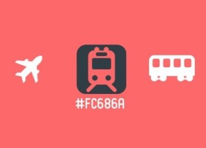 Flat Transport Icons PSD