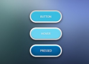 Simple and Clean Rounded Web Buttons PSD