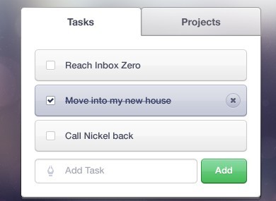 Clean Task List Interface PSD