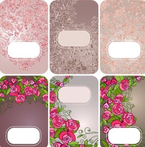 Set Of Vector Vintage Floral Card Design Templates 02