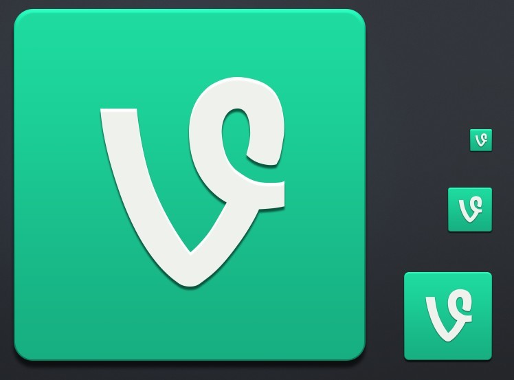 White and Green Vine & Facebook Icons PSD