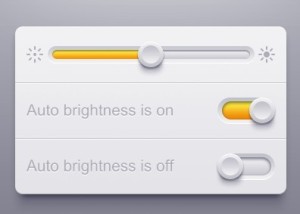 Brightness Regulation UI Design PSD