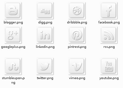12 Transparent Social Media Icons
