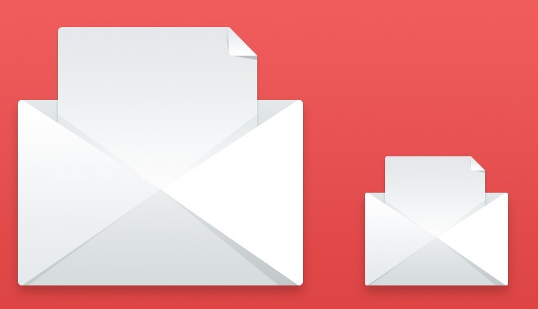 Simple White Envelope Icons PSD