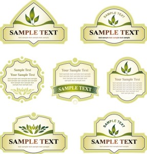 Vector Clean Green Labels and Ribbons Collection 02