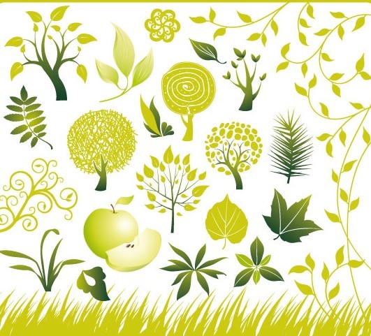 Vector Green Plants Collection 01