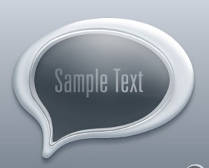 3D Paper Speech Bubble Template Vector 01