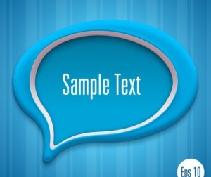 3D Paper Speech Bubble Template Vector 02