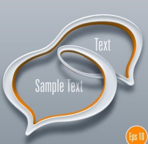 3D Paper Speech Bubble Template Vector 04