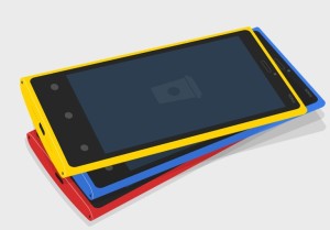 3D Flat NOKIA Lumia 920 PSD MockUp