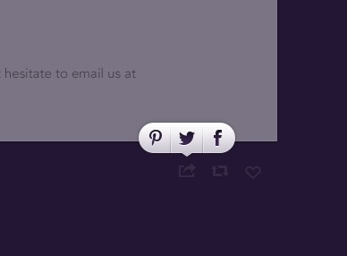 Popup Share Menu Interface PSD