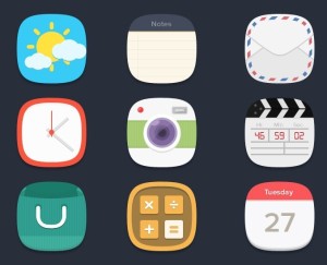 Rounded Flat Style App Icons