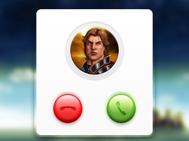 Simple Incoming Call Interface PSD