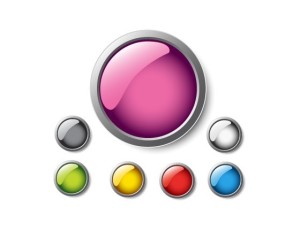 Colorful & Glossy Vector Circular Buttons with Metal Borders 02