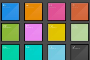 Flat Adobe CS6 Splash Screens PSD