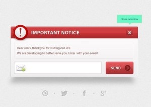 Notification Box UI PSD